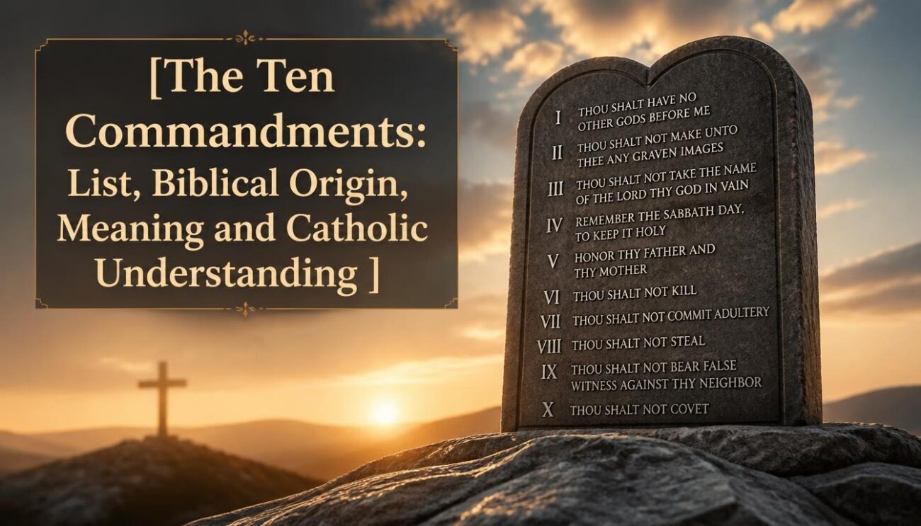 The Ten Commandments: List, Biblical Origin, Meaning and Catholic Understanding