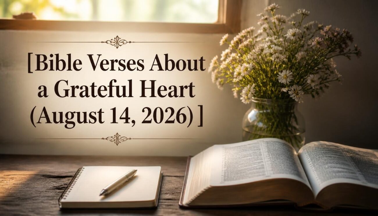 Bible Verses About a Grateful Heart (August 14, 2026)