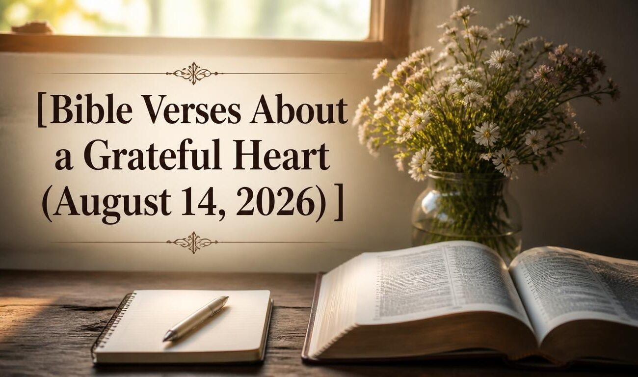 Bible Verses About a Grateful Heart (August 14, 2026)