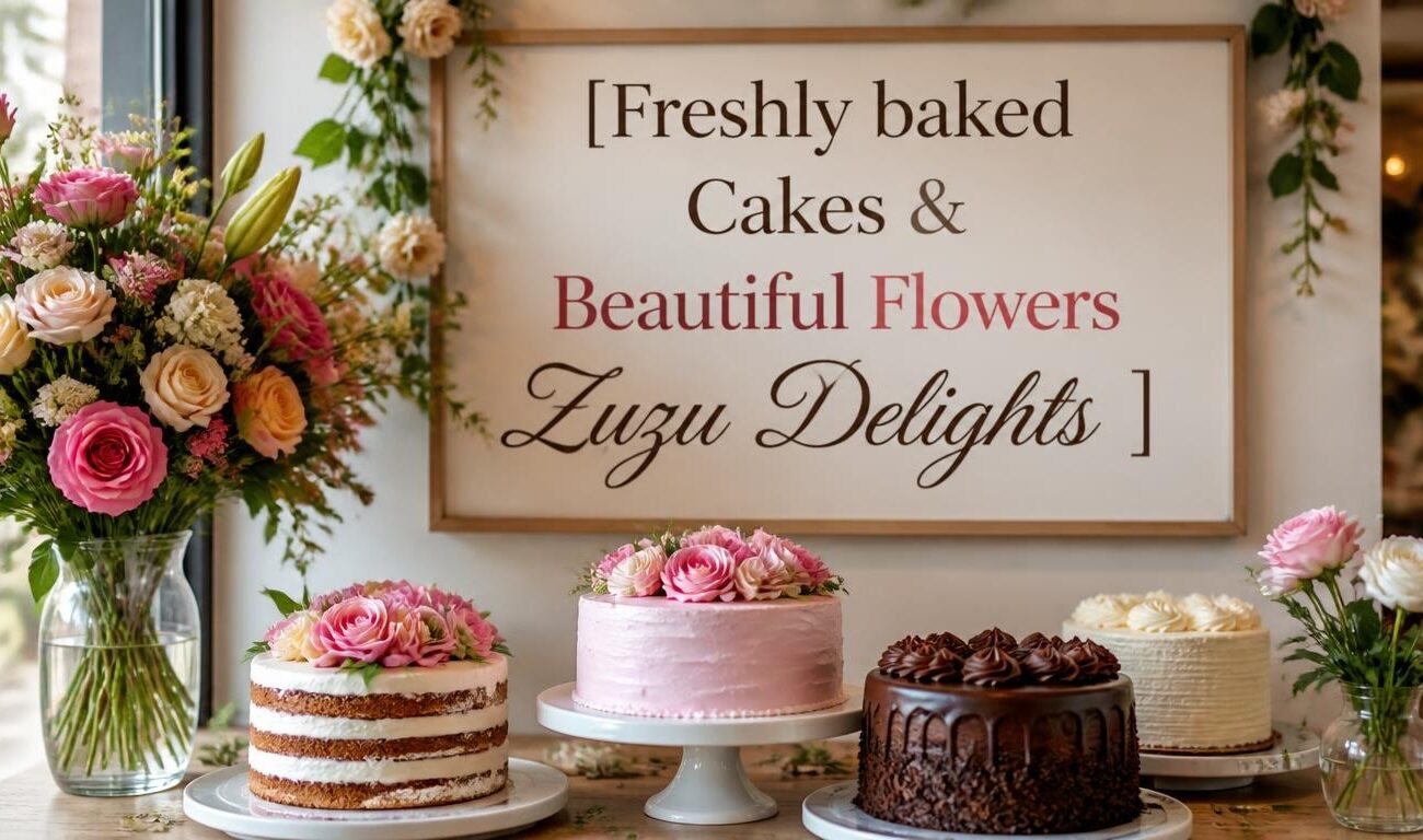Freshly baked Cakes & Beautiful Flowers Zuzu Delights 